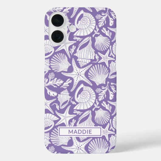 パーソナライズド パープルシェル Case-Mate iPhoneケース (裏面)