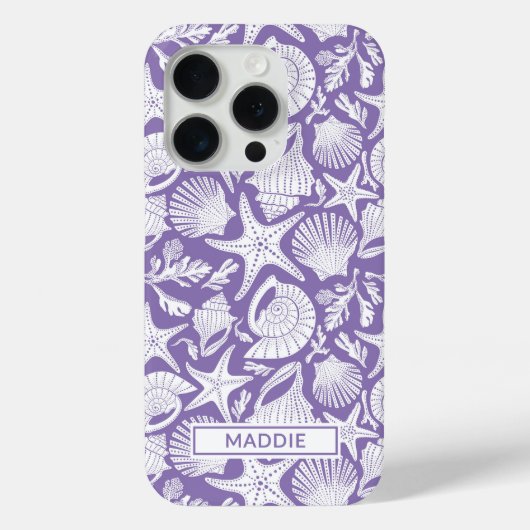 パーソナライズド パープルシェル Case-Mate iPhoneケース (裏面)