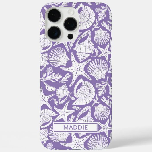 パーソナライズド パープルシェル Case-Mate iPhoneケース (裏面)