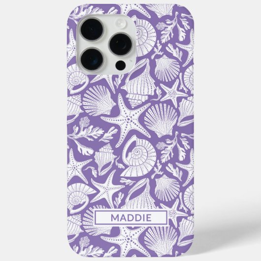 パーソナライズド パープルシェル Case-Mate iPhoneケース iPhone 15 Pro Maxケース (裏面)