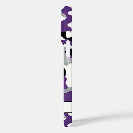 パーソナライズド パープルブラックカモフラージュ Case-Mate iPhoneケース (裏面 / 左)
