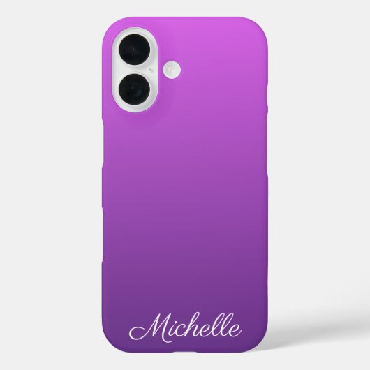 パーソナライズド パープル オンブレ Case-Mate iPhoneケース (裏面)