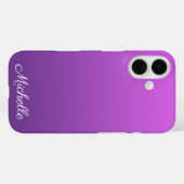 パーソナライズド パープル オンブレ Case-Mate iPhoneケース (裏面 (横))