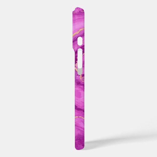 パーソナライズド パープル ピンク マーブル Case-Mate iPhoneケース (裏面 / 左)
