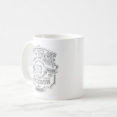 パーソナライズド ビンテージ風味の誕生日 コーヒーマグカップ (正面左)