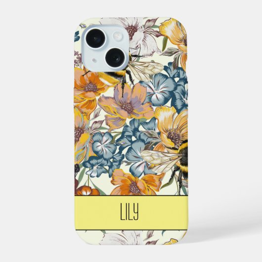 パーソナライズド・ビー・ハーモニー iPhone 15ケース (裏面)