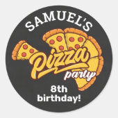 パーソナライズド ピザパレス 誕生日パーティー いくつになっても ラウンドシール (正面)