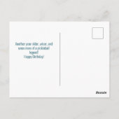 パーソナライズド ピックルボール レジェンド 編集可能な誕生日 ポストカード (裏面)