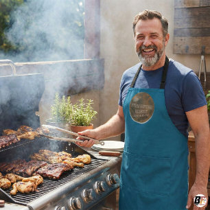 パーソナライズド ピットマスター ヘンリー BBQ カスタム 名前 & Lea エプロン