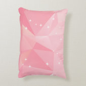 パーソナライズド ピロー - カスタム ピンク ジオメトリック デザイン (裏面(縦))