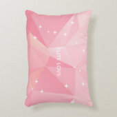 パーソナライズド ピロー - カスタム ピンク ジオメトリック デザイン (正面(垂直))