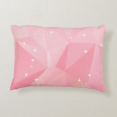 パーソナライズド ピロー - カスタム ピンク ジオメトリック デザイン (裏面)
