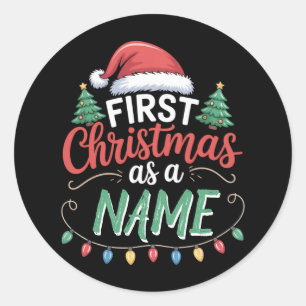 パーソナライズド ファミリーマッチング ファーストクリスマス ラウンドシール