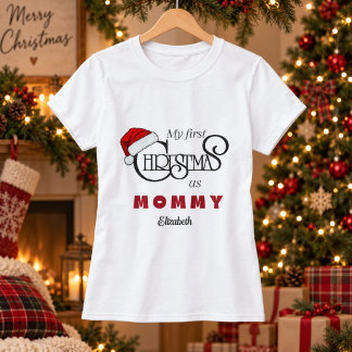 パーソナライズド ファーストクリスマスママTシャツ Tシャツ