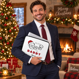 パーソナライズド ファーストクリスマス ダディ ノートパソコンケース ラップトップスリーブ