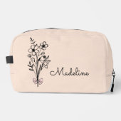 パーソナライズド フローラル ブライズメイド ライトピーチ ドップキット (正面)