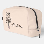 パーソナライズド フローラル ブライズメイド ライトピーチ ドップキット (右コーナー)