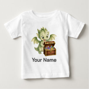 パーソナライズド ベイビードラゴン宝箱 キッズ ベビーTシャツ