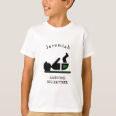 パーソナライズド ベイビー アフロ AWESOME BIG BROTHER Tシャツ (正面)
