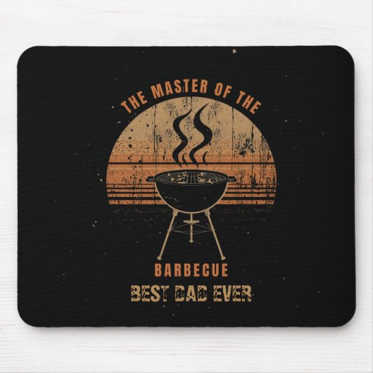 パーソナライズド ベスト・ダッド・エバー BBQ マウスパッド (正面)