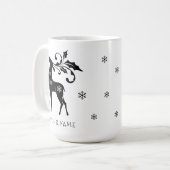 パーソナライズド ホリデー コーヒーマグカップ (正面左)