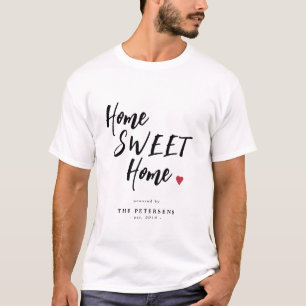 パーソナライズド ホーム スイート ホーム 家族の名前 面白い Tシャツ