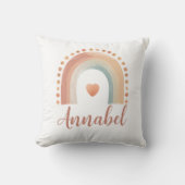 パーソナライズド ボーホー レインボー 名前 クッション - 水 (正面)