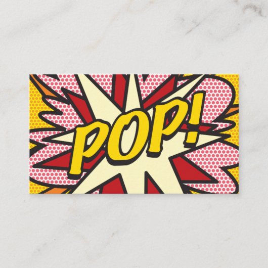 パーソナライズド ポップアート コミックブック POP! 名刺 (正面)