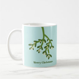 パーソナライズド ミストルテイング クリスマス コーヒーマグカップ