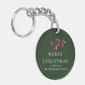 パーソナライズド メリークリスマス キーホルダー (正面左)