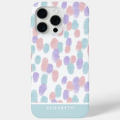 パーソナライズド モダン 水彩 パステルドットパターン Case-Mate iPhoneケース (裏面)