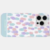 パーソナライズド モダン 水彩 パステルドットパターン Case-Mate iPhoneケース (裏面 (横))