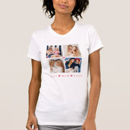 パーソナライズド モダン 4枚写真 '史上最高のママ' Tシャツ