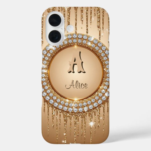 パーソナライズド ラグジュアリーモノグラムデザイン Case-Mate iPhoneケース (裏面)