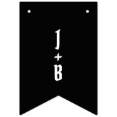 パーソナライズド ラブハート ウェディング バンティングフラッグ (第2の旗)