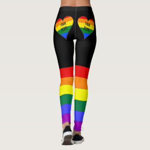 パーソナライズド レインボー LGBTプライド レギンス