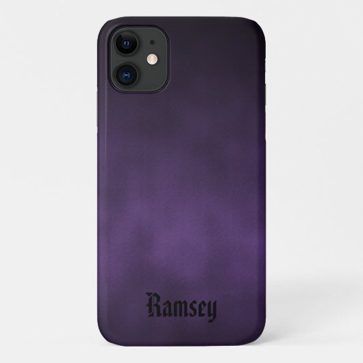 パーソナライズド ヴァイオレット&ブラック ゴス アート Case-Mate iPhoneケース (裏面)