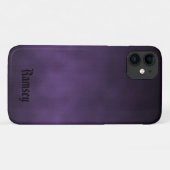 パーソナライズド ヴァイオレット&ブラック ゴス アート Case-Mate iPhoneケース (裏面(横))