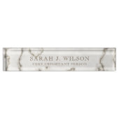 パーソナライズド 偽大理石 VIP ブロック デスク 名札 デスクネームプレート (正面)