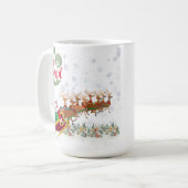 パーソナライズド 喜びのクリスマス コーヒーマグカップ (正面左)