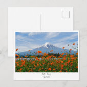 パーソナライズド 富士山 日本 ポストカード (正面/裏面)