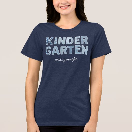 パーソナライズド 幼稚園 入学デザイン トライブレンドTシャツ (正面)