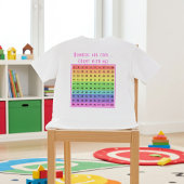 パーソナライズド "数字はクール!" 1-100 チャート キッズ Tシャツ
