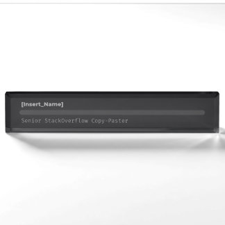 パーソナライズド 楽しい StackOverflow デベロッパー デスク プレート