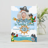 パーソナライズド 海賊の誕生日パーティー招待状 (スタンド正面)