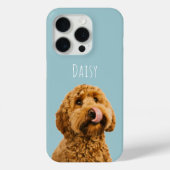 パーソナライズド 犬 写真 | パステルブルーペット Case-Mate iPhoneケース (裏面)