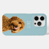 パーソナライズド 犬 写真 | パステルブルーペット Case-Mate iPhoneケース (裏面 (横))