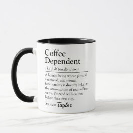 パーソナライズド 面白い コーヒー依存の定義 マグカップ