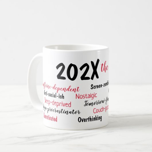 パーソナライズド 2025 年の振り返り クリスマス コーヒーマグカップ (正面左)