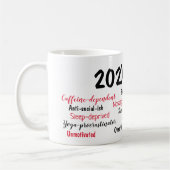 パーソナライズド 2025 年の振り返り クリスマス コーヒーマグカップ (左)